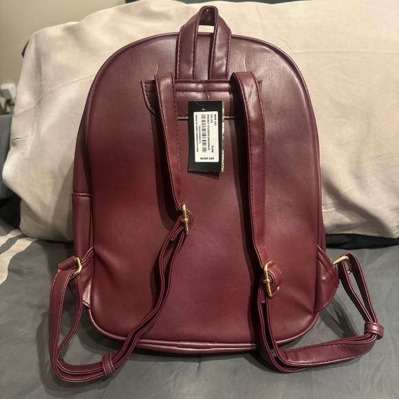 Pocket Studded Backpack in Plum - Picture 5 of 5